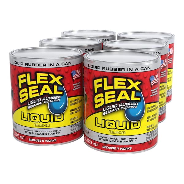 Flex Seal Liquid Clear 16 oz. Liquid Rubber Sealant Coating (6-Pack)