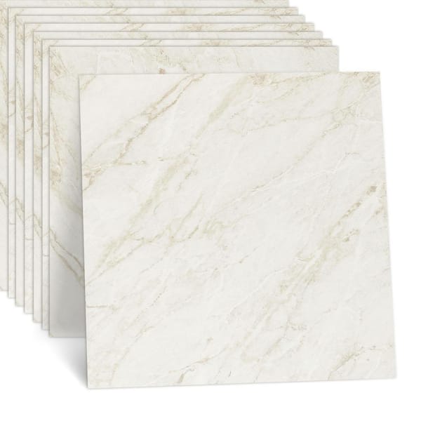 Jeedeson 24 Tiles 4 MIL x 18 in. W. x 18 in. L Peel Stick Vinyl Tile Flooring, DIY Flooring Kitchen, Dining Room 54 Sq. Ft./case