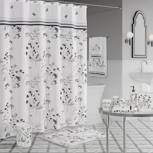 Bonnie Grey Polyester Shower Curtain 72" x 72"