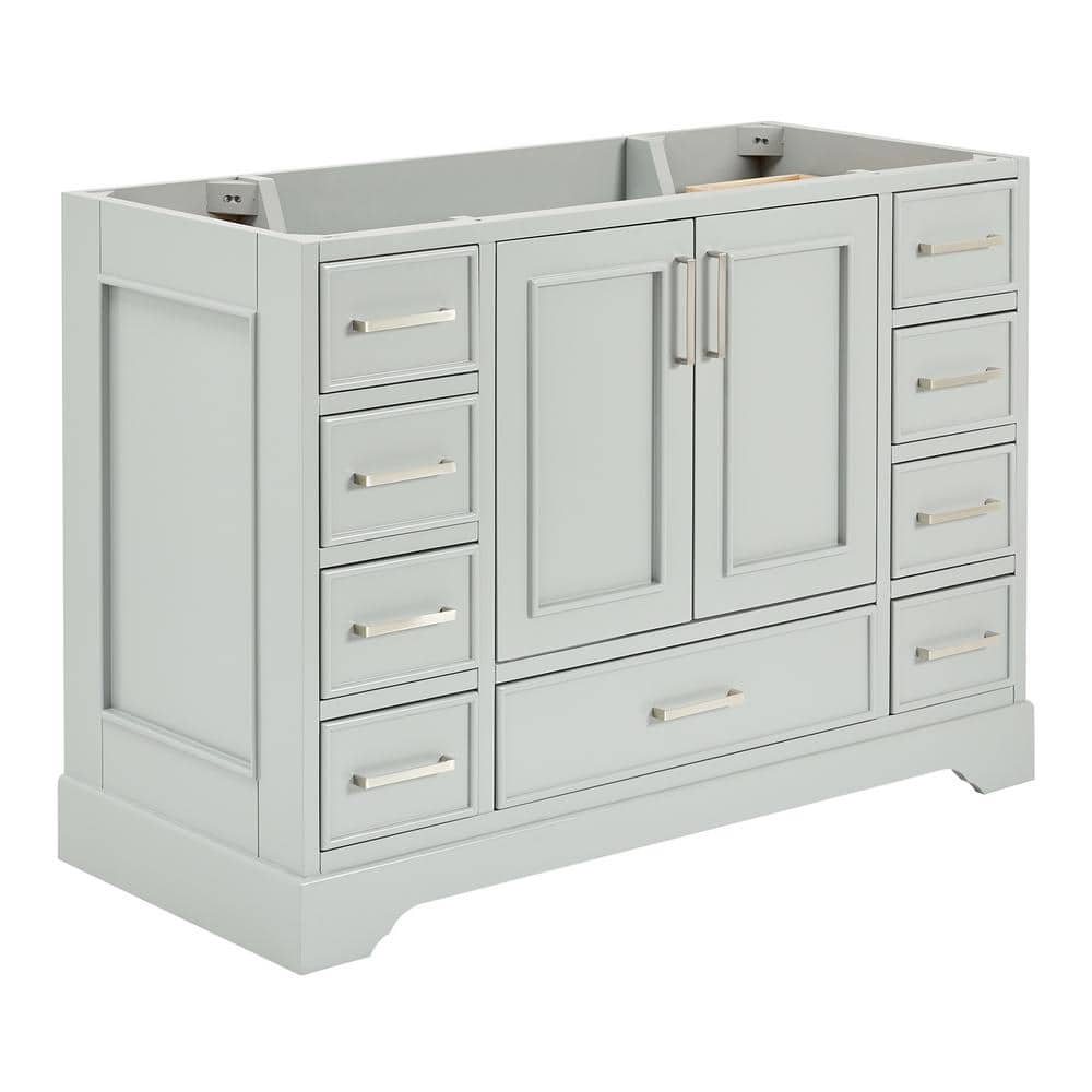 Stafford 48" Gray Hardwood Single Freestanding Vanity Cabinet