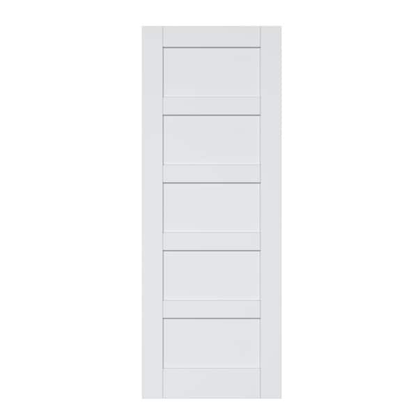 ARK DESIGN 30 in. x 80 in. 5-Lite Paneled Blank Solid Core Composite ...