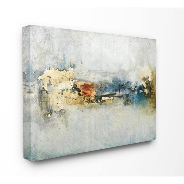 The Stupell Home Decor Collection 30 in. x 40 in. "Distressed Neutrals Abstract Painting " by Michel Keck Canvas Wall Art