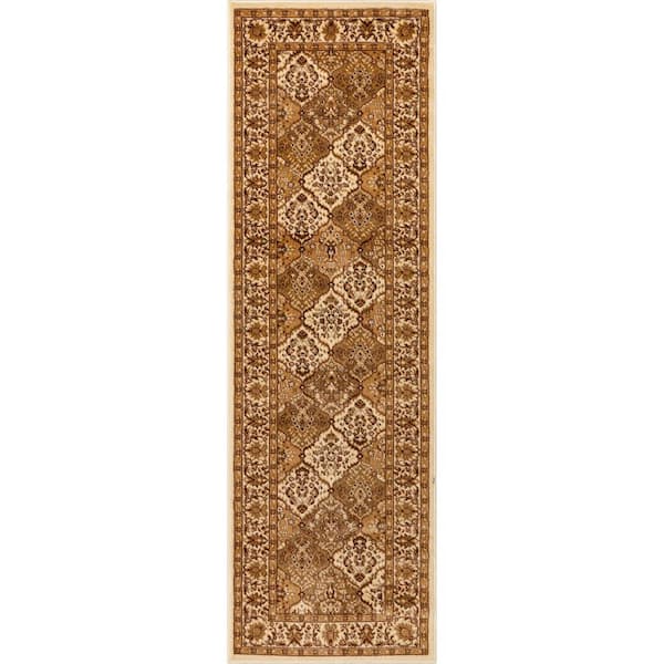 Barclay Pyla Traditional Oriental Persian Ivory 2 ft. 3 in. x 7 ft. 3 in. Runner Area Rug