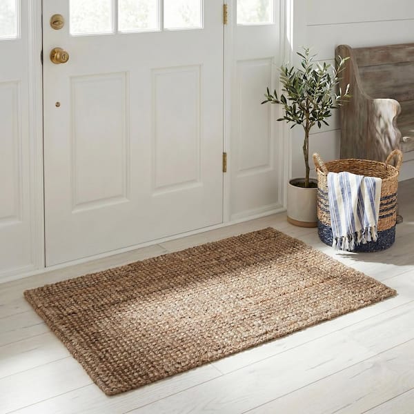 Natural Fiber 3 ft. x 5 ft. Gray Solid Color Area Rug