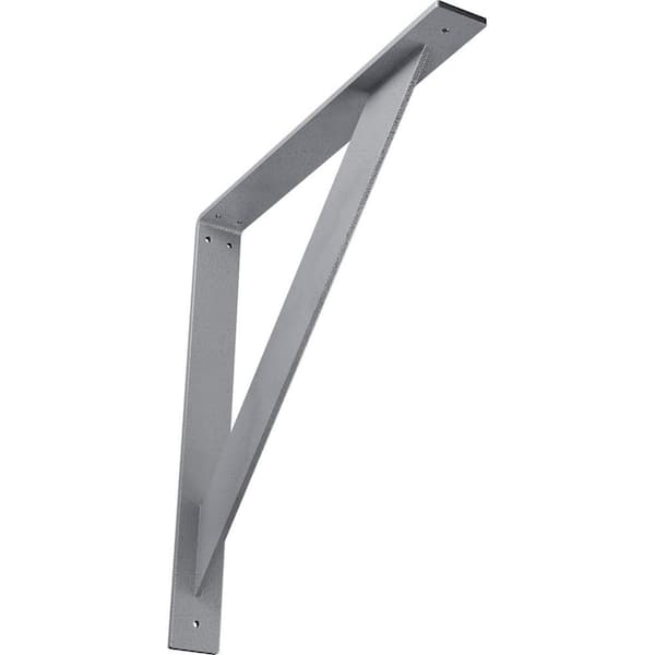 Ekena Millwork 2 in. x 18 in. x 18 in. Steel Hammered Light Blue Traditional Bracket