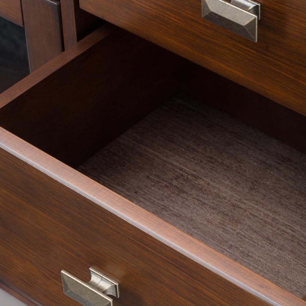 Artisan Handcrafted Solid Wood Sideboard in Russet Brown