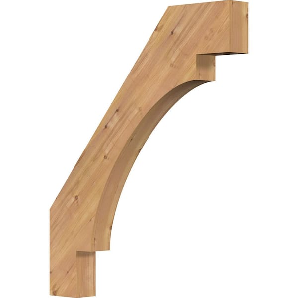 Ekena Millwork 3 1/2"W x 30"D x 36"H Merced Smooth Knee Brace, Western Red Cedar