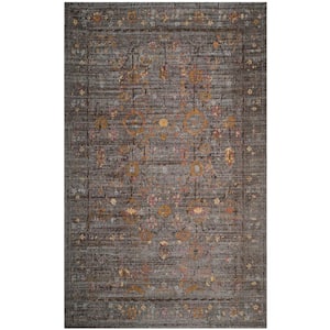Classic Vintage Gray/Gold 5 ft. x 8 ft. Border Area Rug
