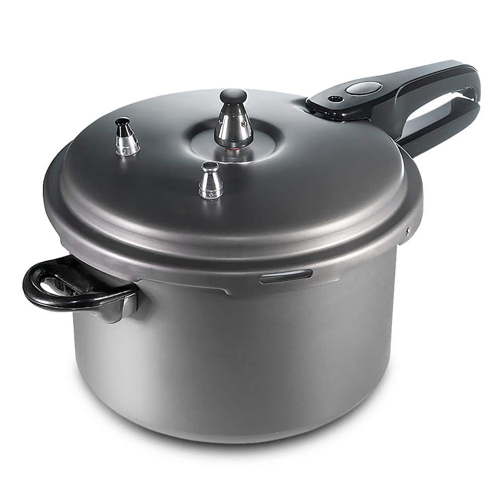 Barton 7.4 qt. Electric Matte Black Anodized Aluminum Pressure Cooker with Pressure Release