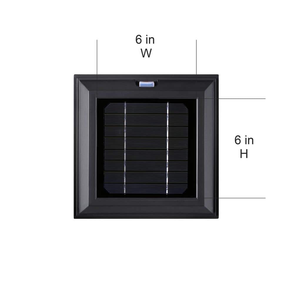 Aspen Black Aluminum Solar Lamp Post with Clear Rain Glass