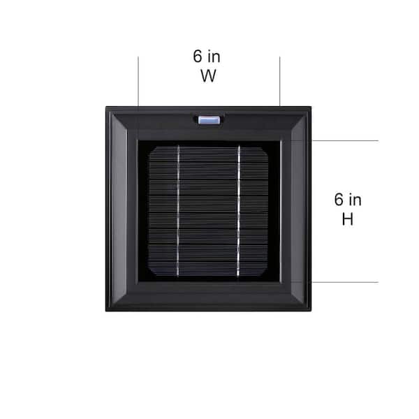 GAMA SONIC Aspen Single Black Waterproof LED Outdoor Post Light
