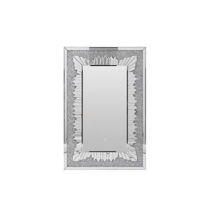 Decor 31.5 in. W x 47.2 in. H Rectangle Framed Silver Wall Mirror