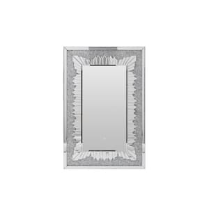 Decor 31.5 in. W x 47.2 in. H Rectangle Framed Silver Wall Mirror