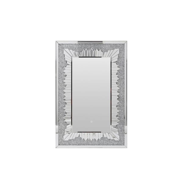 AndMakers Decor 31.5 in. W x 47.2 in. H Rectangle Framed Silver Wall Mirror