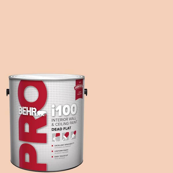BEHR PRO 1 gal. #M210-3 Apricot Freeze Dead Flat Interior Paint