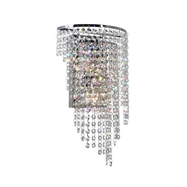 CWI Lighting Prism 3-Light Chrome Sconce