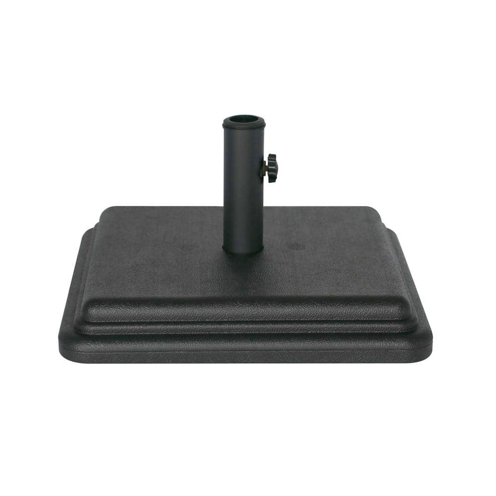 Black Textured Concrete Patio Umbrella Base