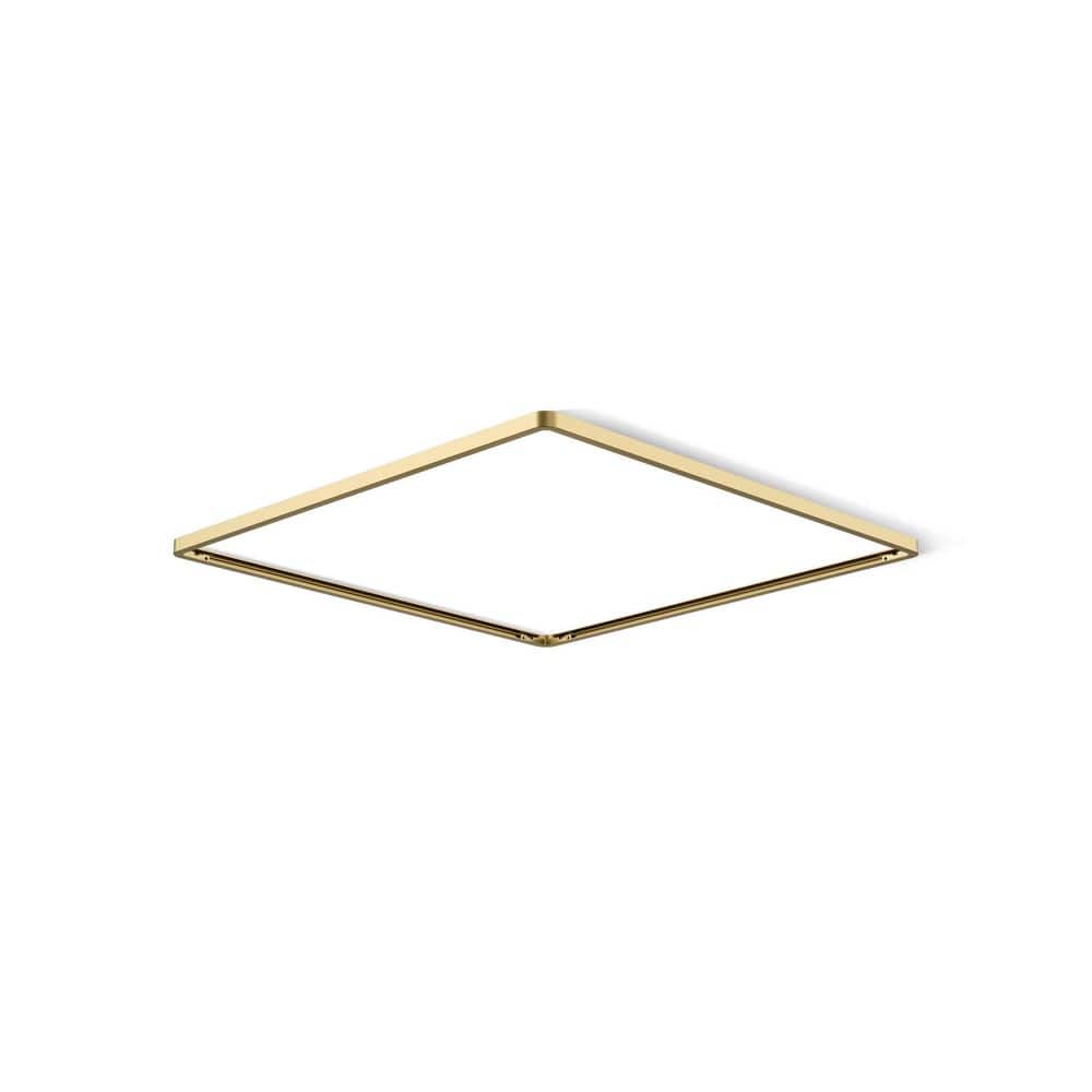 Real Rain 1-Spray Patterns 0 in. Ceiling Mount Fixed Shower Head in Vibrant Brushed Moderne Brass price history on PriceWatchPro