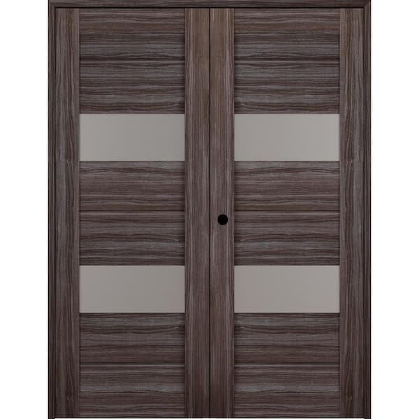 Paneled Wood French Doors Belldinni Finish: Oak, Handing: Left, Size: 60 x 80