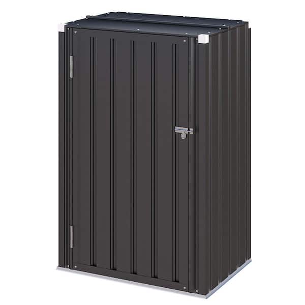 2 ft. W x 2 ft. D Metal Rectangle Outdoor Storage Shed with Door for Garden, Backyard(4 sq. ft. )