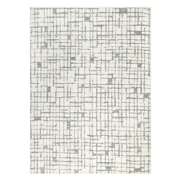 Concord Global Trading Nizza Collection Soho Ivory 5 ft. x 7 ft. Contemporary Area Rug