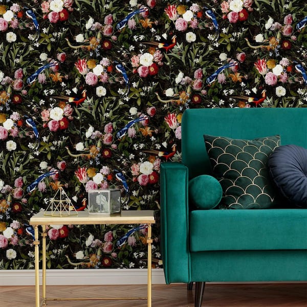 Transform Birds & Blooms Multi Peel & Stick Wallpaper