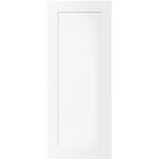 32 in. x 80 in. 1-Panel Primed White Shaker Solid Core Wood Interior Door Slab