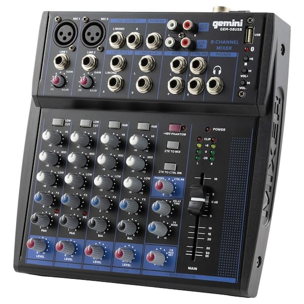 8 Channel Mixer Bluetooth Audio Mixer USB Compact Mixer Sound Board Console  for Professional and Beginners