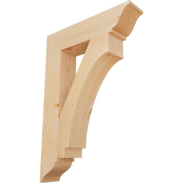 Ekena Millwork 5.5 in. x 40 in. x 28 in. Douglas Fir Imperial Traditional Smooth Bracket