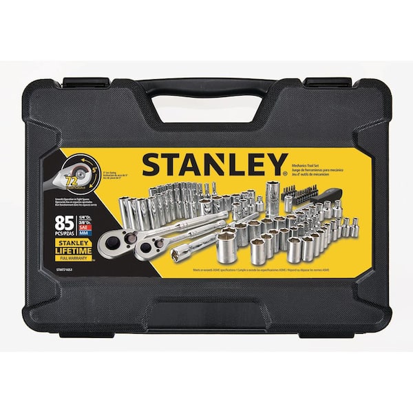 Stanley 1/4 in. and 3/8 Home in. Set (85-Piece) STMT71651 Socket The Depot 