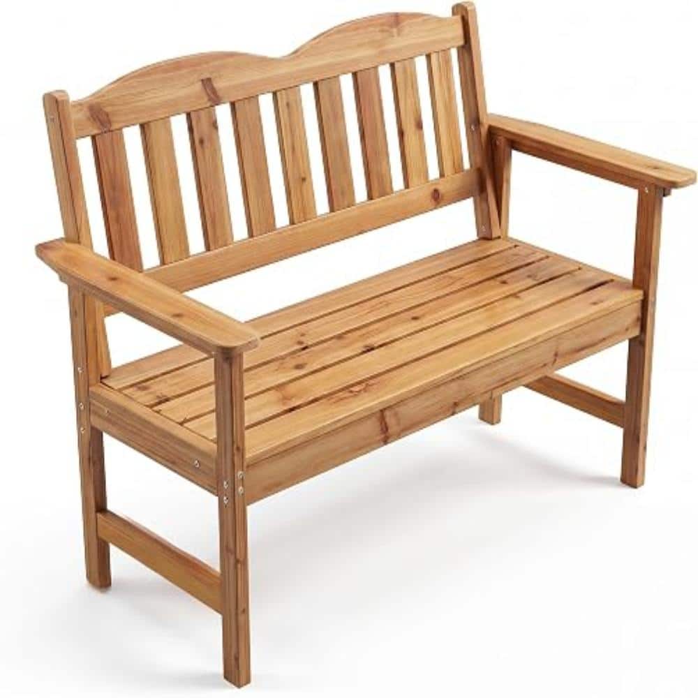 2-Person Poly Lumber Garden Bench, All-Weather Slatted Patio Loveseat, HDPE Outdoor Seating for Porch Backyard price history on PriceWatchPro