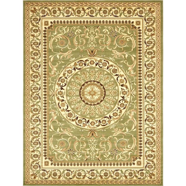 Unique Loom Versailles Napoleon Light Green 10' 0 x 13' 0 Area Rug