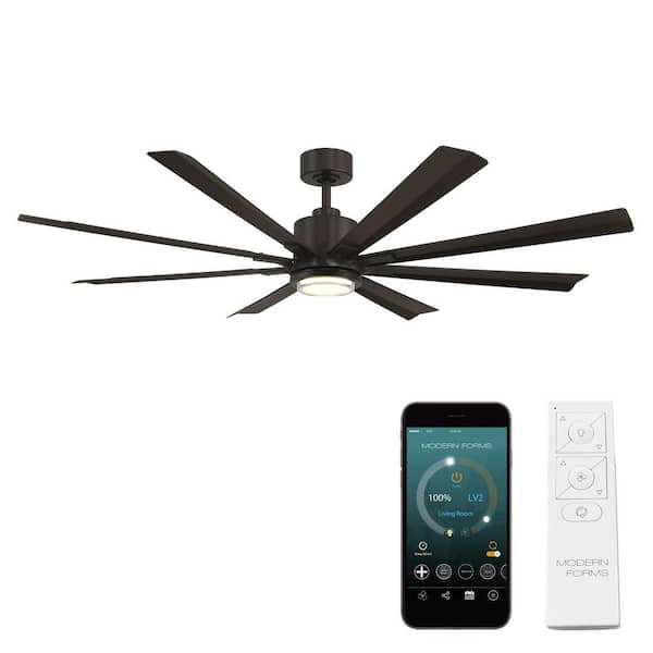 Size Matters 65 in. Smart Indoor/Outdoor Bronze Windmill Ceiling Fan Plus Selectable CCT Integrated LED Plus Remote