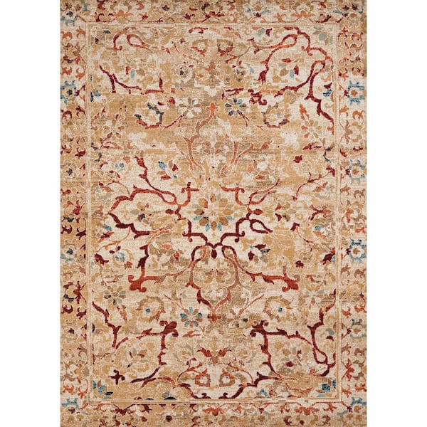 Bridges Villa Bella Taupe 5 ft. x 7 ft. Area Rug
