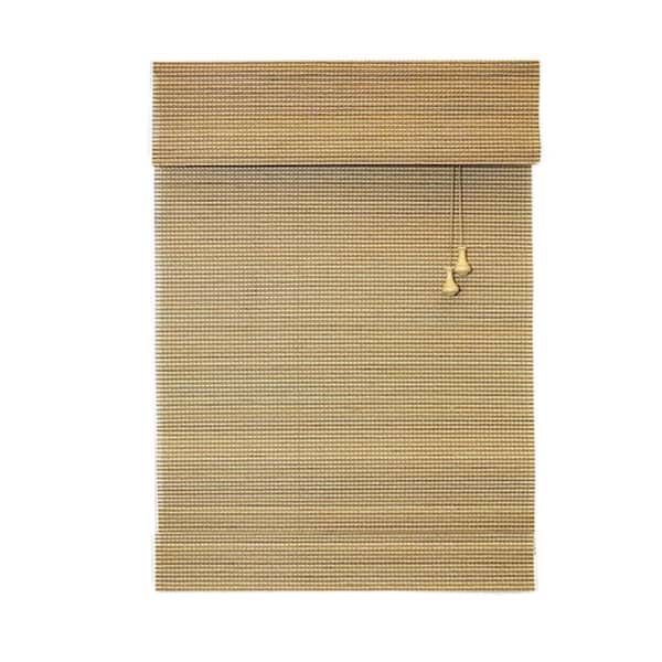 Home Decorators Collection Natural Multi-Weave Bamboo Roman Shade - 32 in. W x 72 in. L (Actual Size 31.5 in. W x 72 in. L)