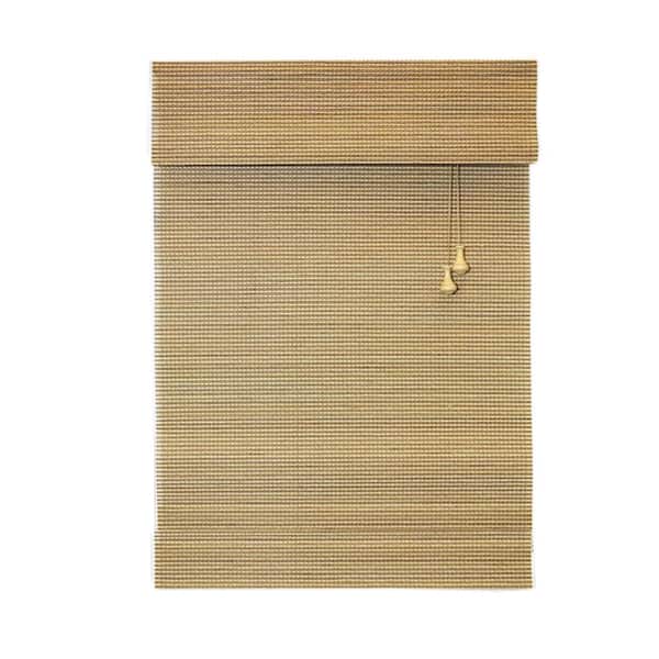 Home Decorators Collection Natural Multi-Weave Bamboo Roman Shade - 36 in. W x 72 in. L (Actual Size 35.5 in. W x 72 in. L)