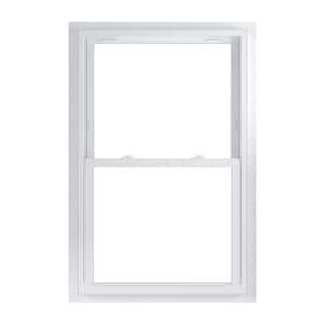 33.75 in. x 52.75 in. 70 Series Low-E Argon Glass Double Hung White Vinyl Fin with J Window, Screen Incl