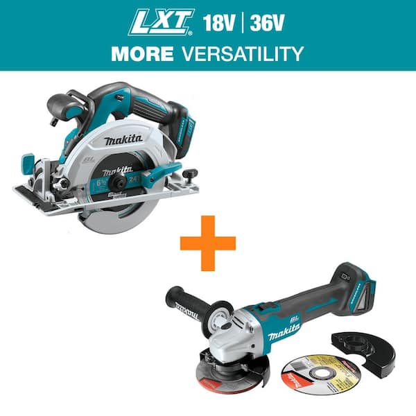 18V LXT Lithium-Ion Brushless 6-1/2 in. Circ Saw w/ 18V LXT Lithium-Ion Brushless 4-1/2 in. /5 in. Cut-Off/Angle Grinder