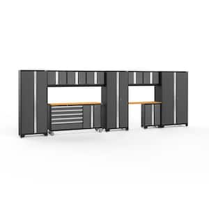 Bold Series 11-Piece 24-Gauge Steel Garage Storage System in Charcoal Gray (222 in. W x 76.75 in. H x 18 in. D)