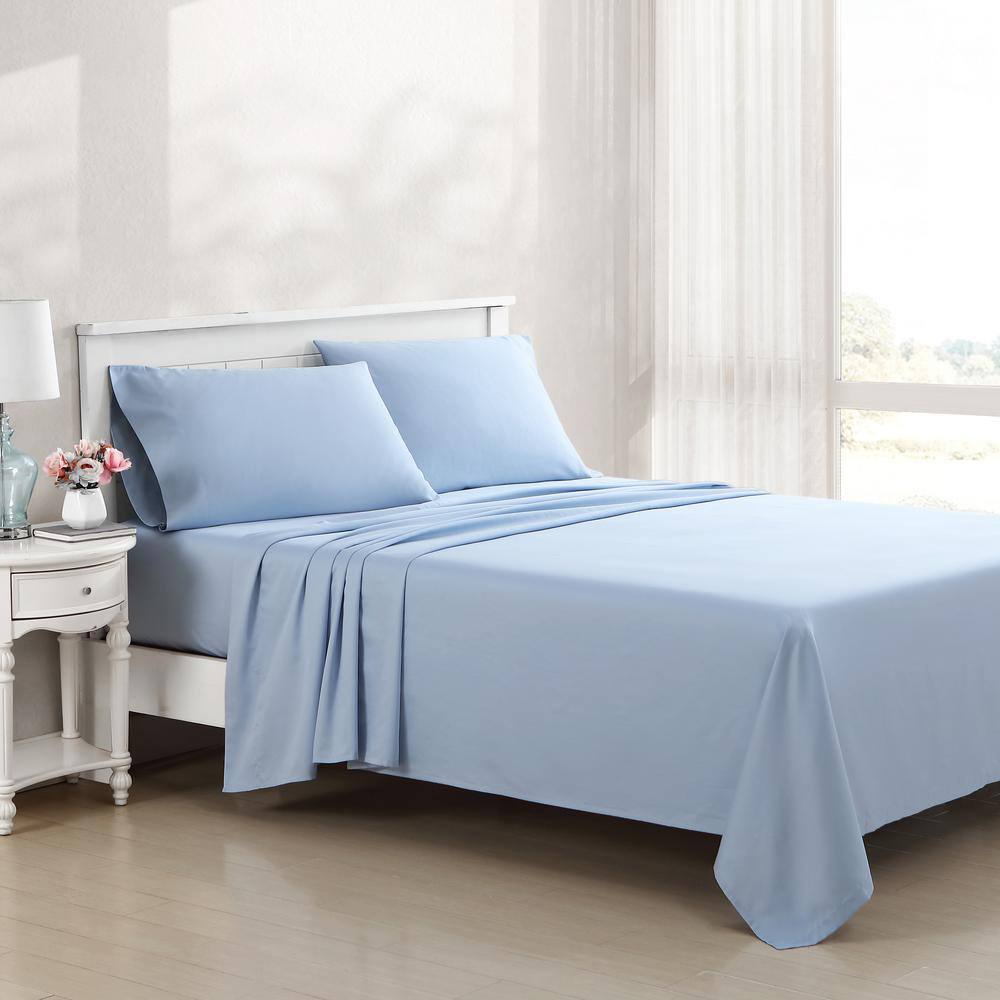 King Blue Cashmere Cotton Blend Sateen Sheet Set