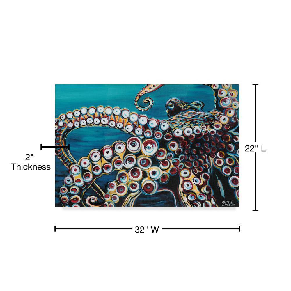 Carolee Vitaletti Abstract Wild Octopus Canvas Art 22'' x 32''