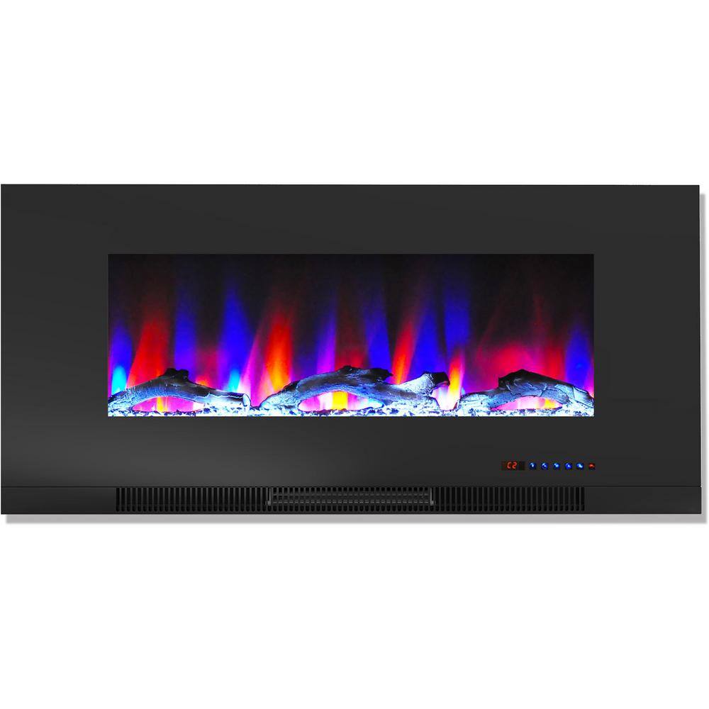 Somerset 70-Inch Black Coffee Electric Fireplace TV Stand with LED Flames