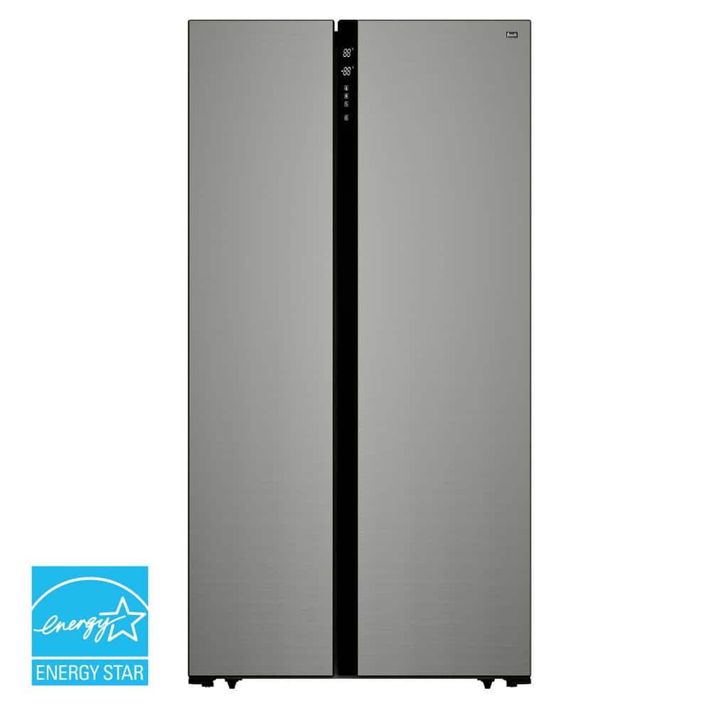Avanti 15.6 cu. ft. Side-by-Side Apartment Size Refrigerator in Stainless Steel, Silver
