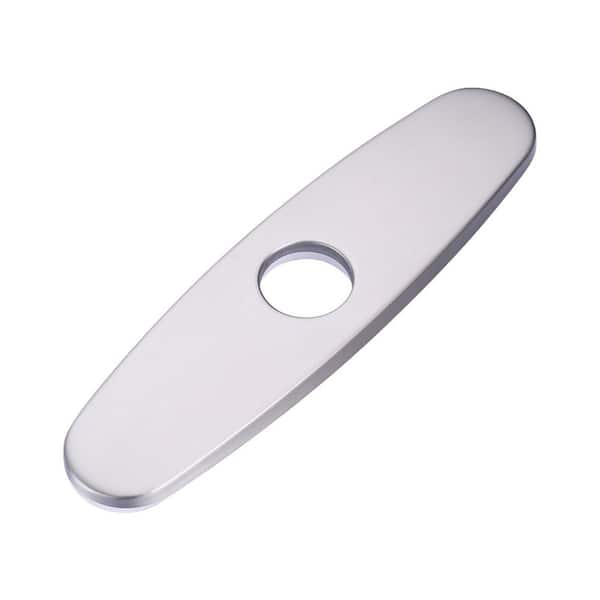 VEVETTA 10 in. Stainless Steel Kitchen Sink Faucet Hole Cover Deck Plate Escutcheon in Brushed Nickel