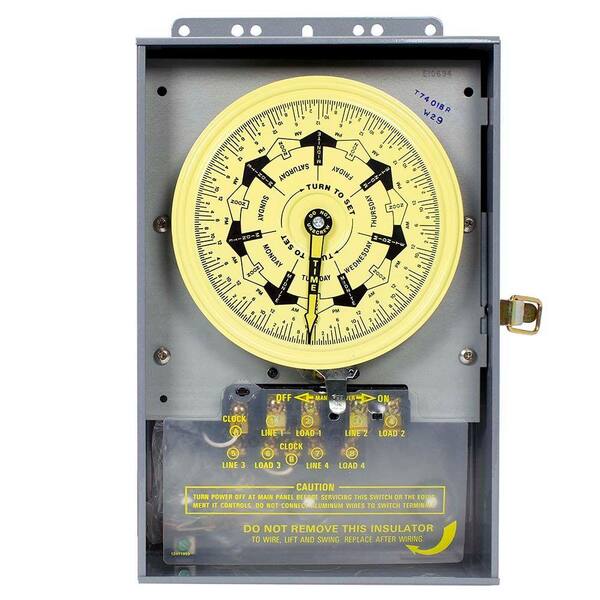 Intermatic T7401BC Interrupteur Horaire 7 Jours - 40A - 4 Pôles