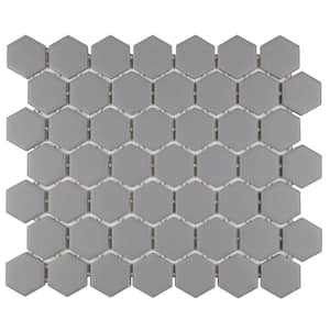 Restore Matte Dove Gray Hexagon 10 in. x 12 in. x 6.35 mm Glazed Ceramic Mosaic Floor and Wall Tile (0.81 sq. ft./Each)