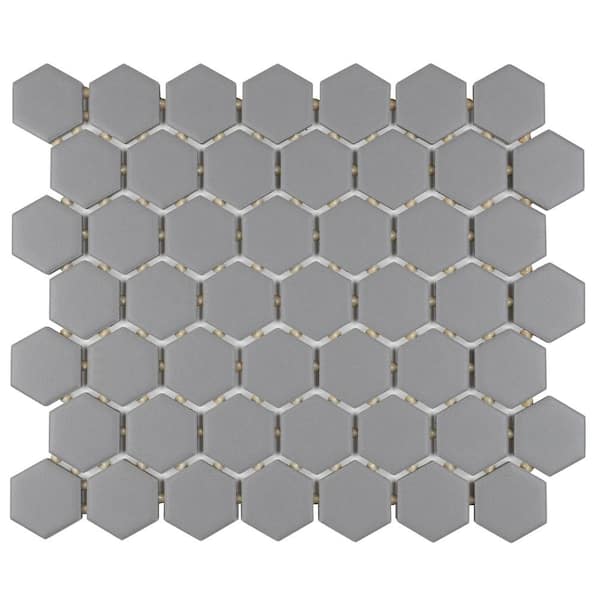 Daltile Restore Matte Dove Gray Hexagon 10 in. x 12 in. x 6.35 mm Glazed Ceramic Mosaic Floor and Wall Tile (0.81 sq. ft./Each)