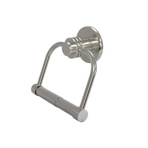 Mercury Collection Single Post Toilet Paper Holder with Dotted Accents in Satin Nickel
