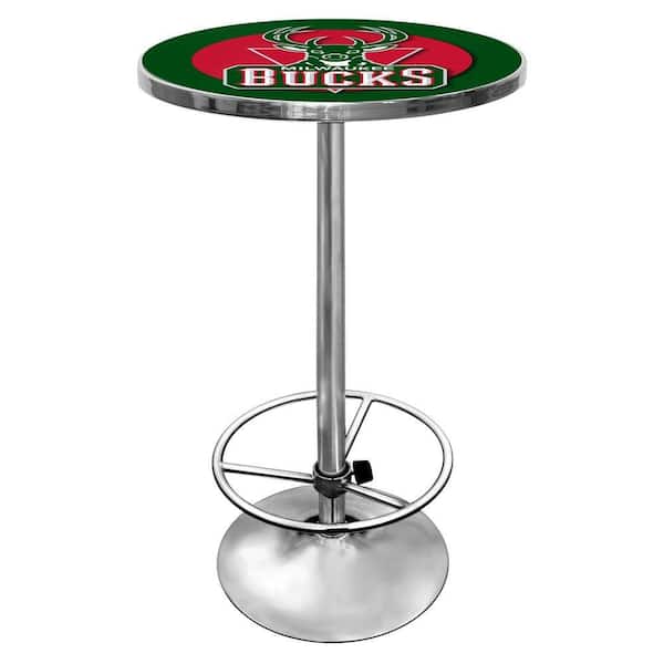 Trademark NBA Milwaukee Bucks Chrome Pub/Bar Table
