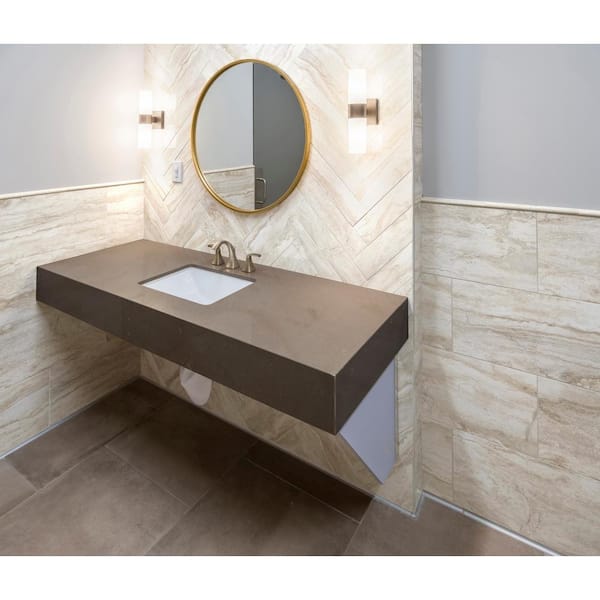 Balmira Blanc Bullnose 3 in x 18 in. Matte Porcelain Wall Tile Trim (45 ln. ft./Case)